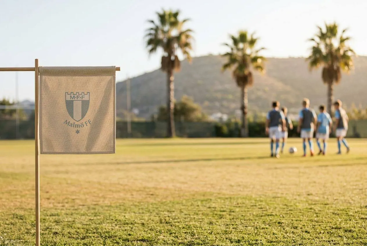 Football training on the grass pitch in Estepona